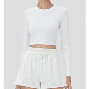 ROBERT RODRIGUEZ Croptop Long Sleeves Ivory Size S